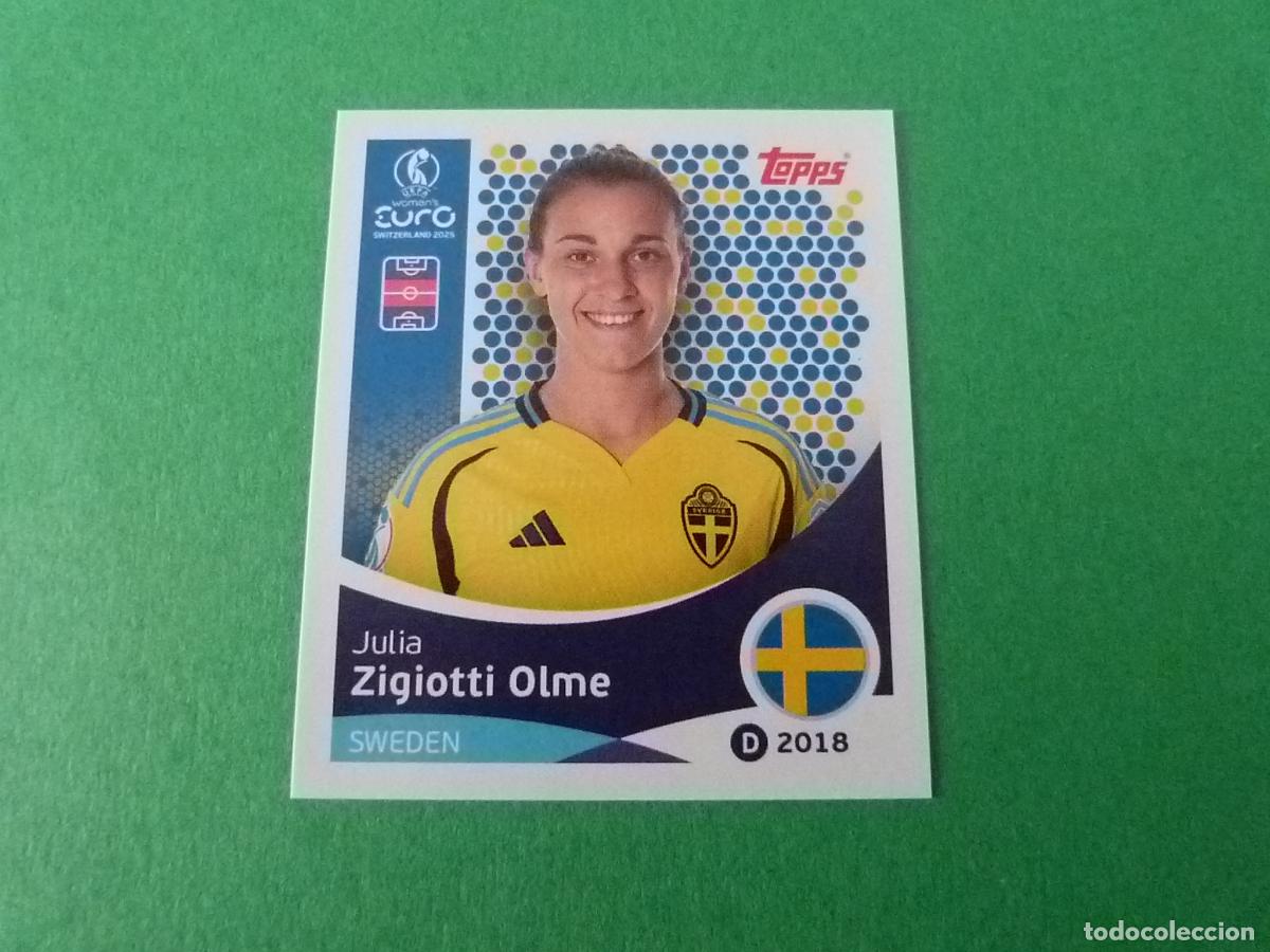 Cromos de F&uacute;tbol: CROMO FUTBOL ZIGIOTTI OLME SUECIA SIN PEGAR N&ordm; 230 EUROCOPA EURO FEMENINA SUIZA 2025 TOPPS