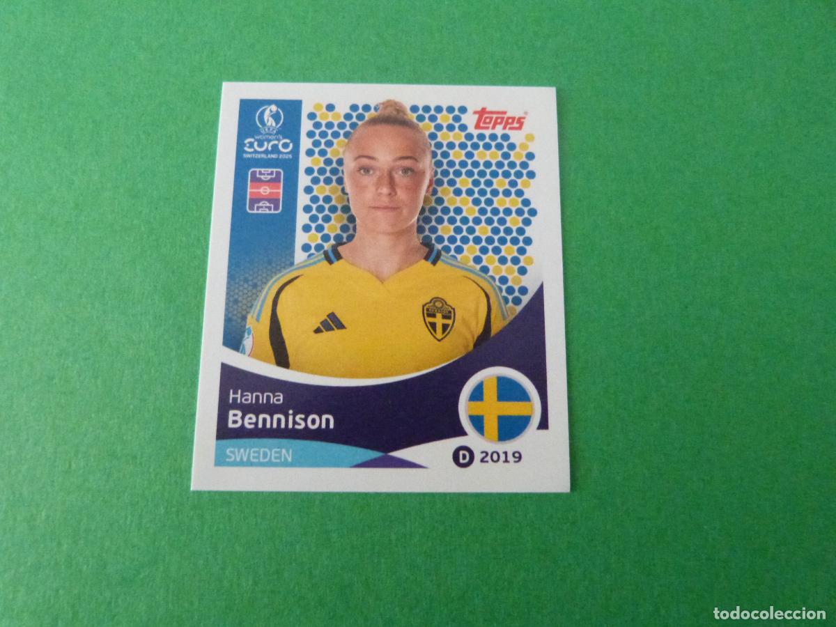 Cartes &agrave; collectionner de Football: CROMO FUTBOL BENNISON SUECIA SIN PEGAR N&ordm; 232 EUROCOPA EURO FEMENINA SUIZA 2025 TOPPS