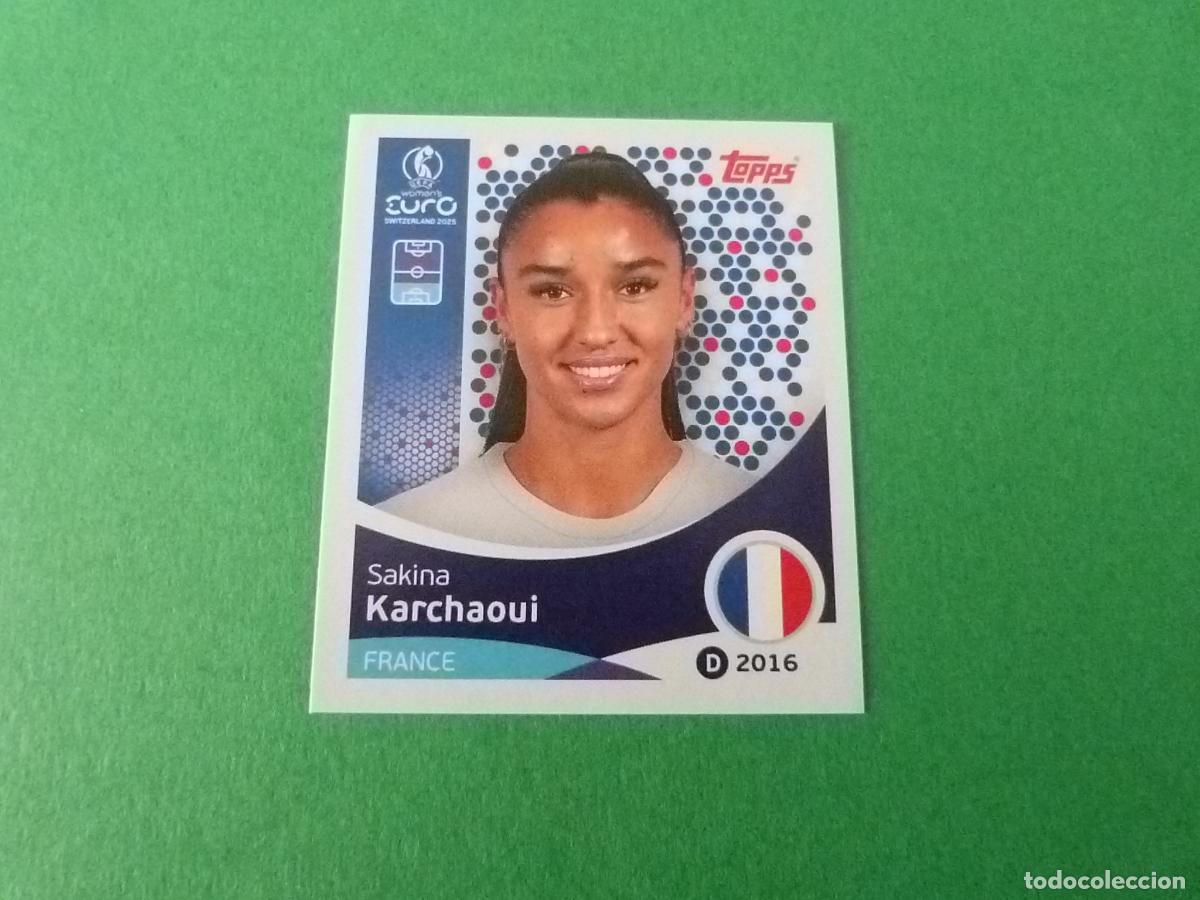 Figurine di Calcio: CROMO FUTBOL KARCHAOUI FRANCIA SIN PEGAR N&ordm; 241 EUROCOPA EURO FEMENINA SUIZA 2025 TOPPS