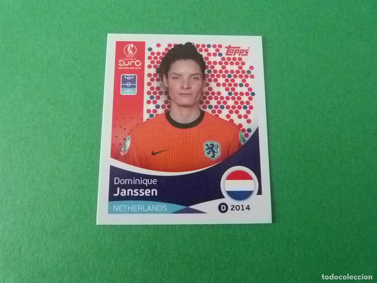 Cartes &agrave; collectionner de Football: CROMO FUTBOL JANSSEN PAISES BAJOS SIN PEGAR N&ordm; 289 EUROCOPA EURO FEMENINA SUIZA 2025 TOPPS