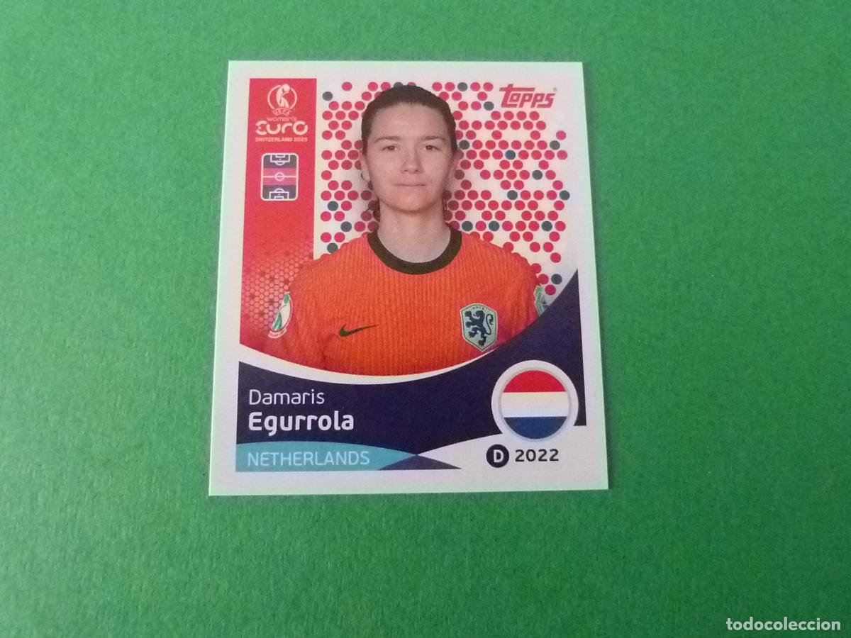 Cartes &agrave; collectionner de Football: CROMO FUTBOL EGURROLA PAISES BAJOS SIN PEGAR N&ordm; 292 EUROCOPA EURO FEMENINA SUIZA 2025 TOPPS