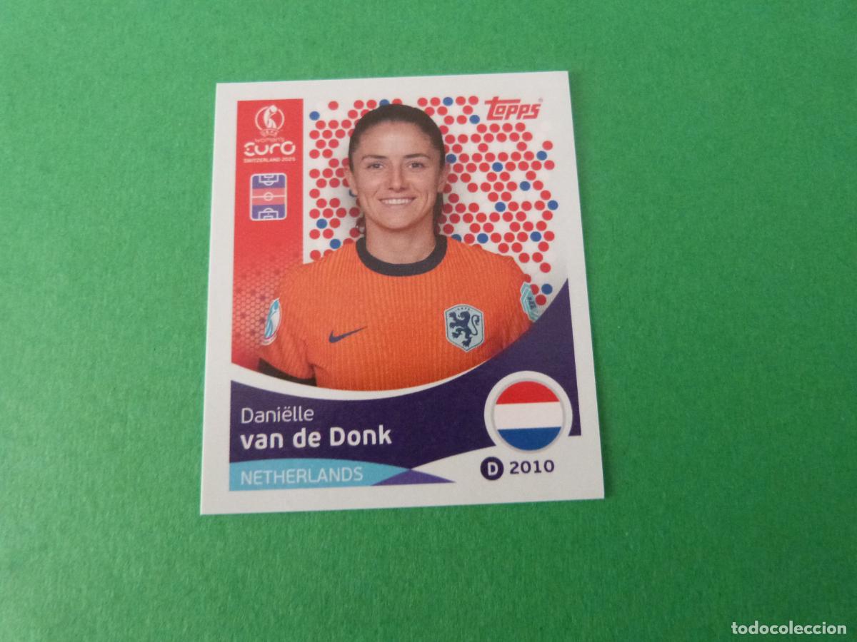 Cromos de F&uacute;tbol: CROMO FUTBOL VAN DE DONK PAISES BAJOS SIN PEGAR N&ordm; 296 EUROCOPA EURO FEMENINA SUIZA 2025 TOPPS