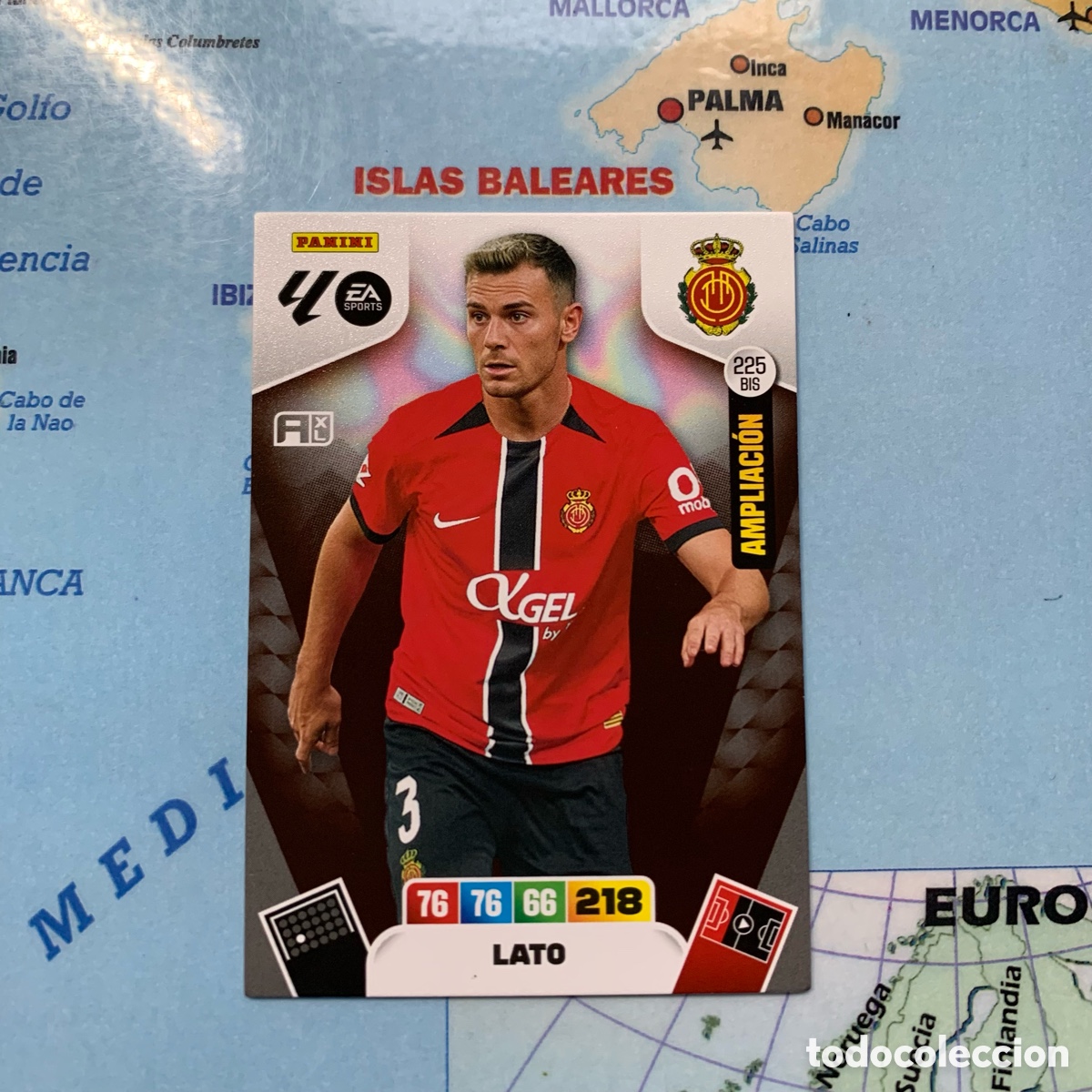 Cromos de F&uacute;tbol: Lato ampliacion n&uacute;mero 225 Bis Del Mallorca cromo adrenalyn XL 25-26 2025-2026