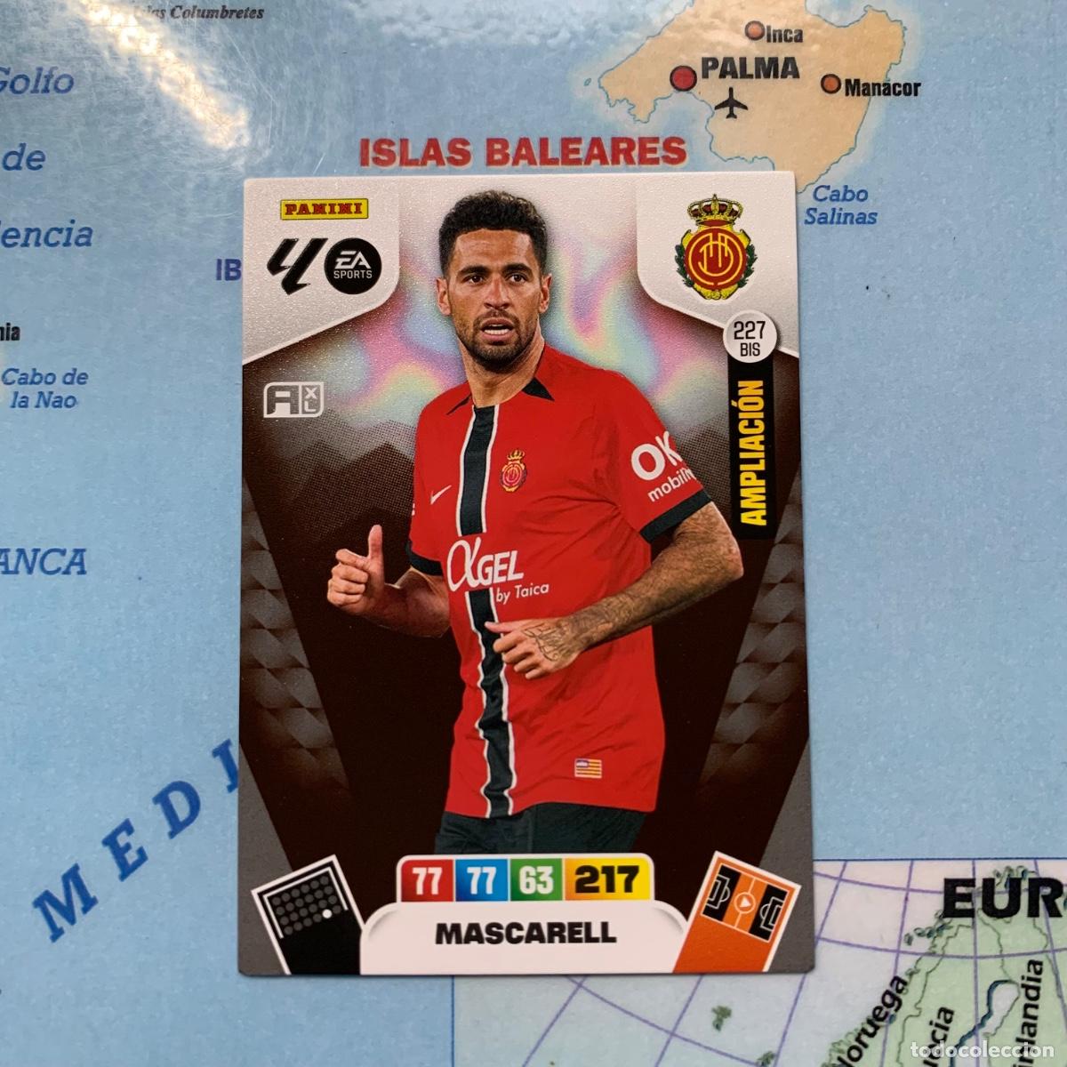 Cromos de F&uacute;tbol: Mascarell ampliacion n&uacute;mero 227 Bis Del Mallorca cromo adrenalyn XL 25-26 2025-2026