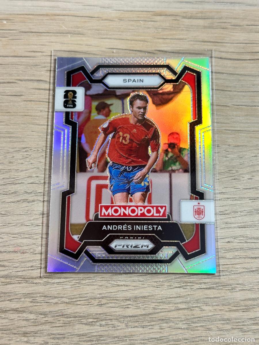 Cromos de F&uacute;tbol: ANDRES INIESTA 43 ESPA&Ntilde;A SILVER PRIZM WORLD CUP 2026 PANINI PRIZM MONOPOLY