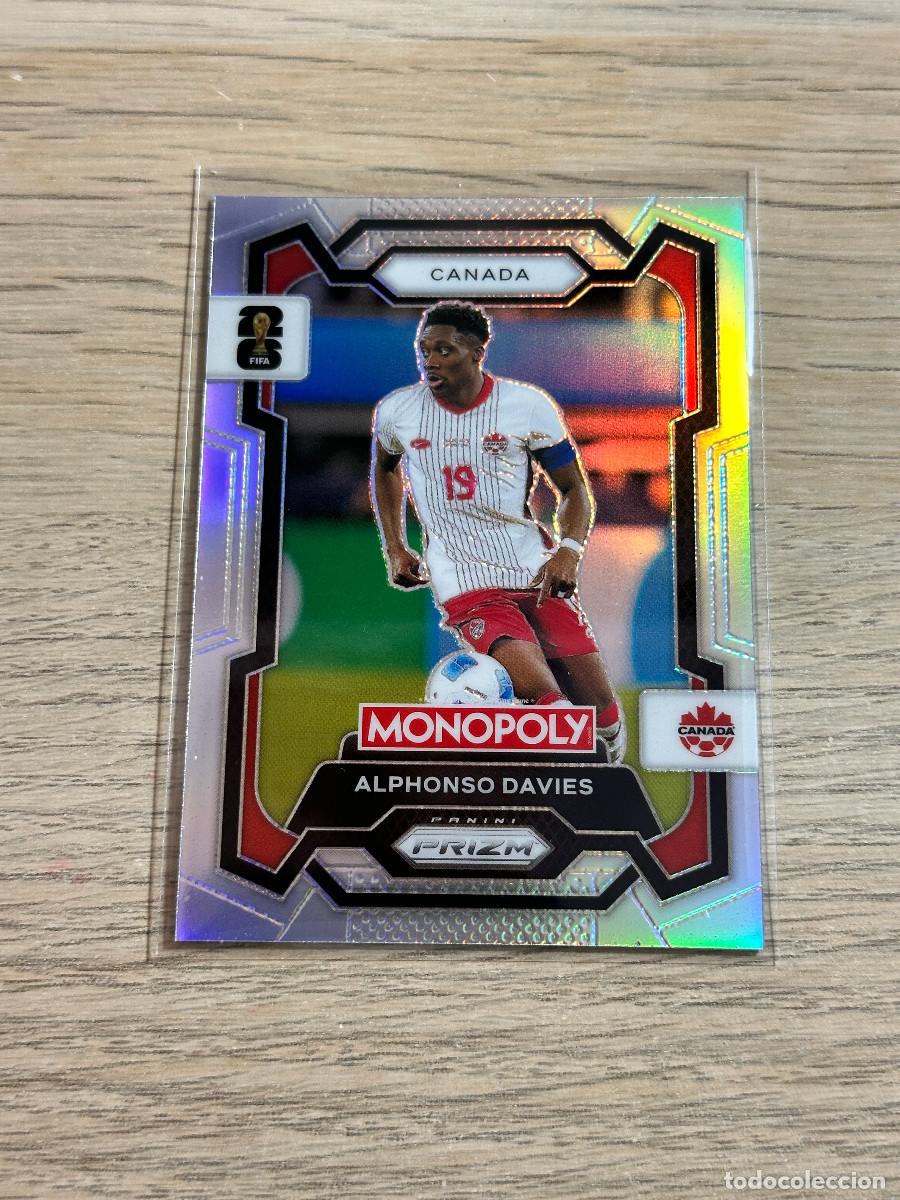 Cromos de F&uacute;tbol: ALPHONSO DAVIES 78 CANADA SILVER PRIZM WORLD CUP 2026 PANINI PRIZM MONOPOLY