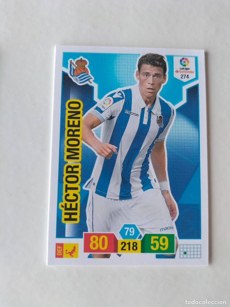 Cromos de F&uacute;tbol: 1 CROMO FICHA PANINI ADRENALYN TEMPORADA 18-19 2018-2019 REAL SOCIEDAD - 274 HECTOR MORENO