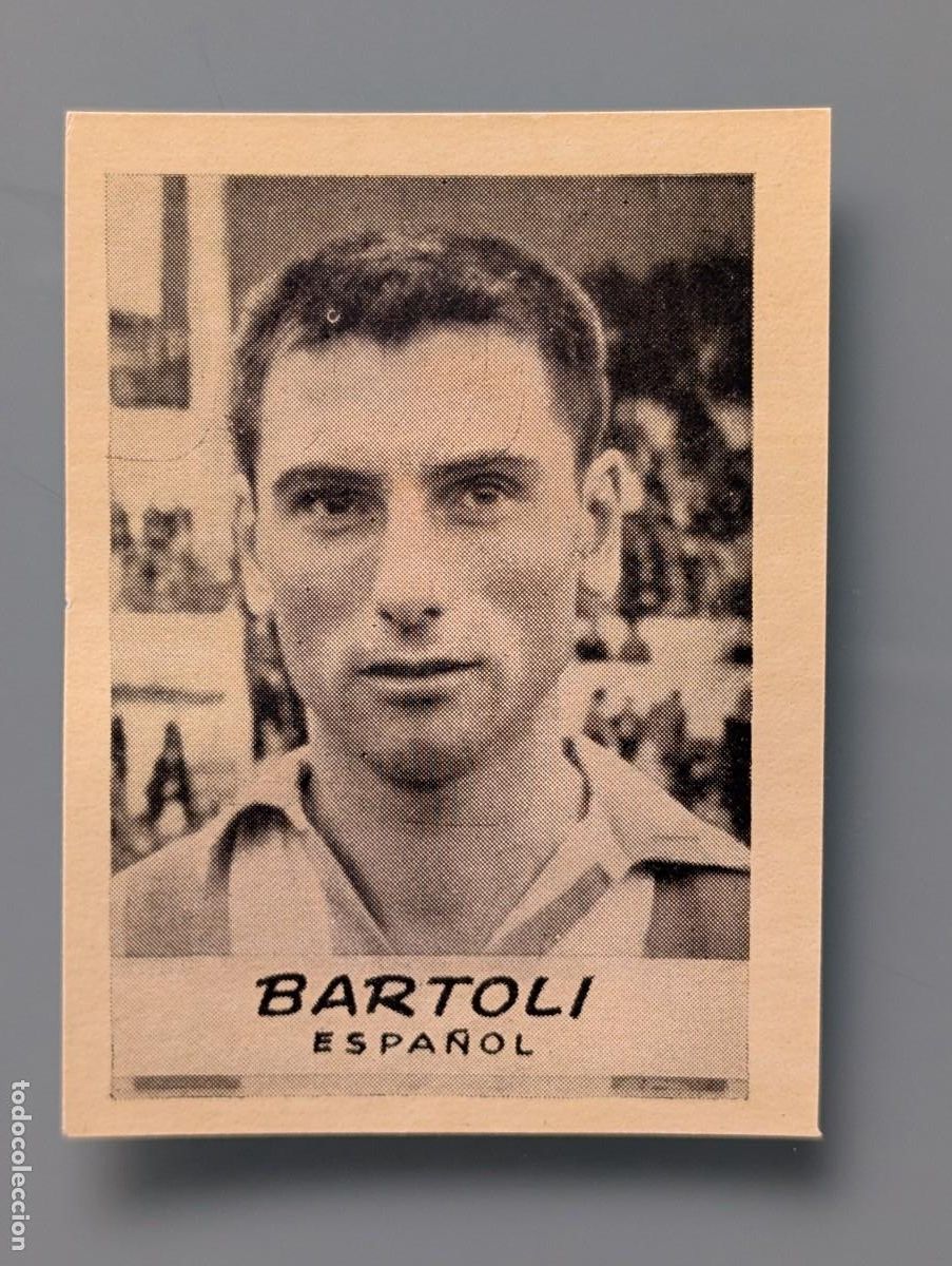Fu&szlig;ball-Sticker: MUY DIFICIL CROMO VERY RARE CARD BARTOLI ESPA&Ntilde;OL 1960 JORNADA DEPORTIVA FOOTBALL FUTBOL BARCELONA