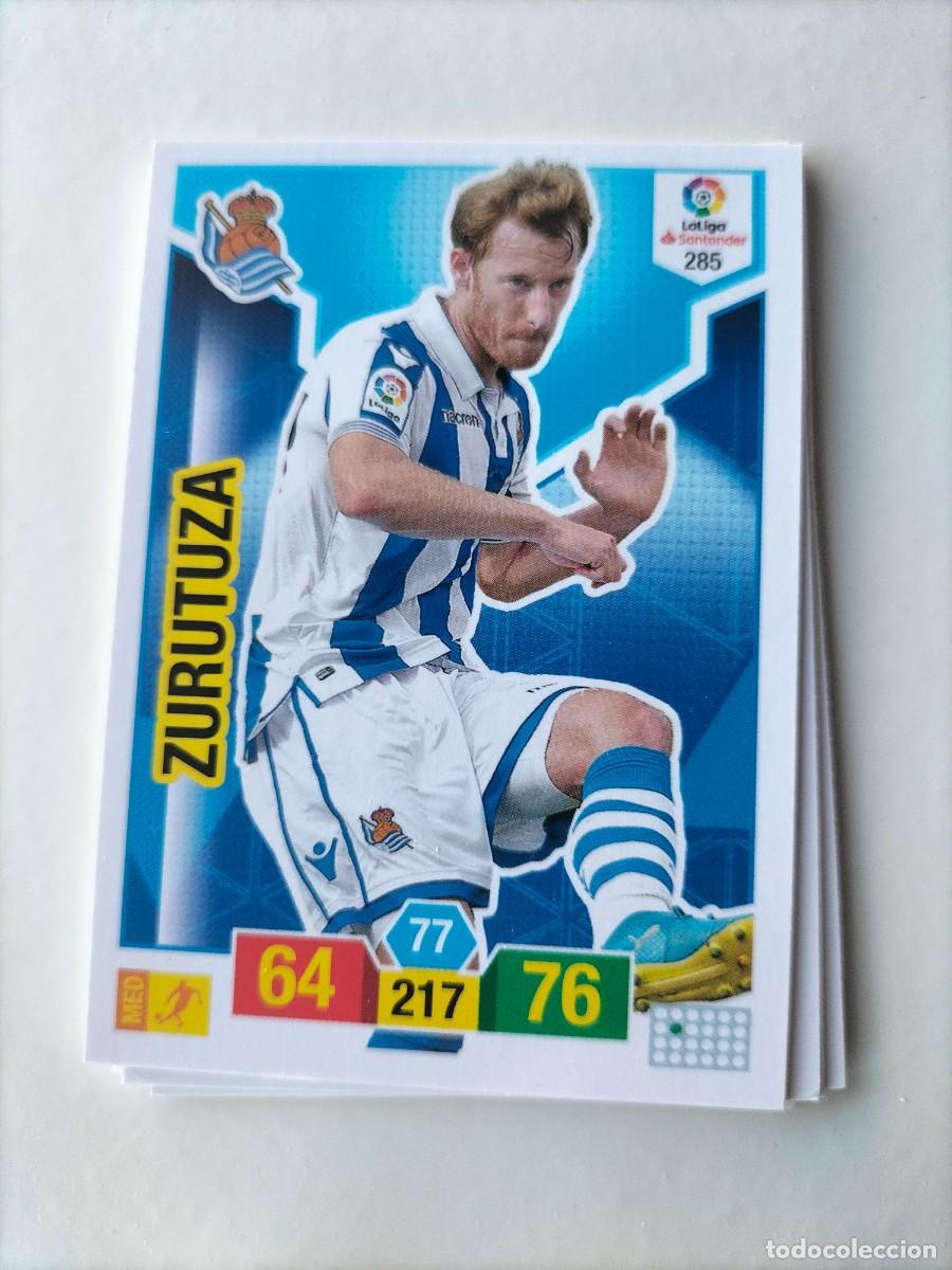 Cromos de F&uacute;tbol: 1 CROMO FICHA PANINI ADRENALYN TEMPORADA 18-19 2018-2019 REAL SOCIEDAD - 285 ZURUTUZA