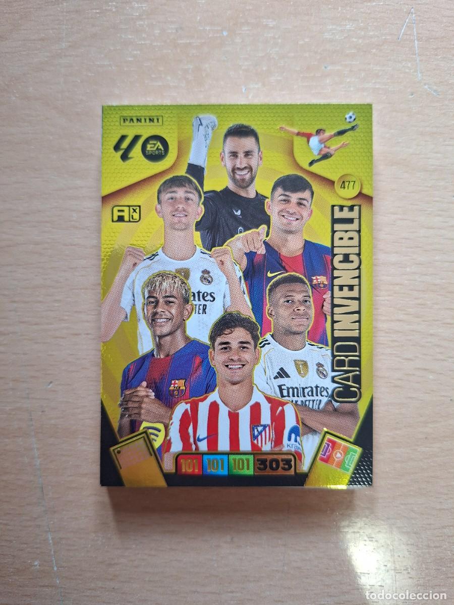 Cromos de F&uacute;tbol: CARD INVENCIBLE 477 BALON DE ORO ADRENALYN XL LIGA 2025 2026 25 26 YAMAL MBAPPE PEDRI