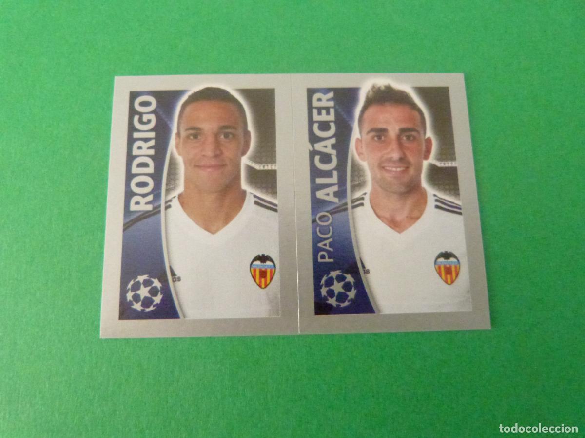 Football Stickers: CROMO FUTBOL RODRIGO ALCACER VALENCIA CF SIN PEGAR N&ordm; 565 A B CHAMPIONS LEAGUE 2015-2016/15-16 TOPPS