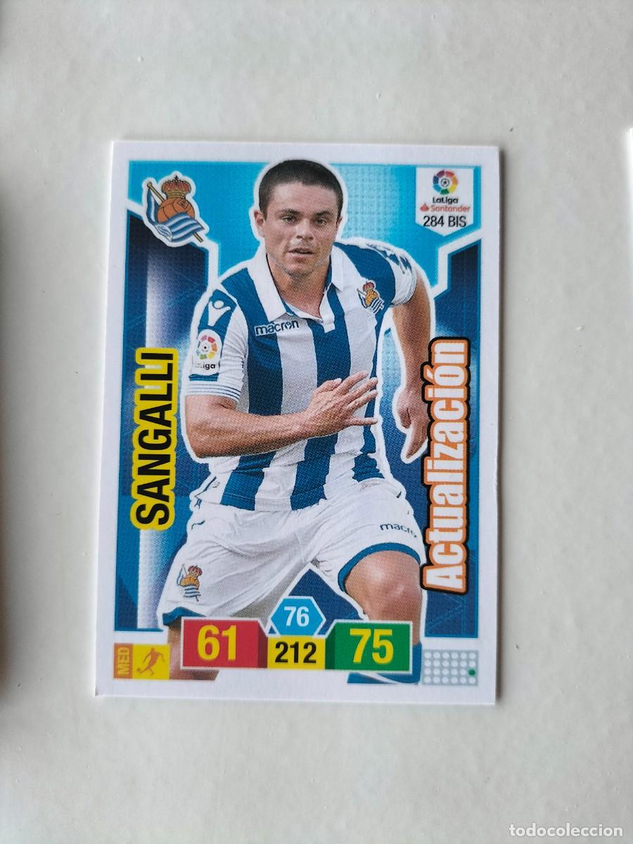 Football Stickers: 1 CROMO FICHA PANINI ADRENALYN TEMPORADA 18-19 2018-2019 REAL SOCIEDAD 284BIS SANGALLI ACTUALIZACION