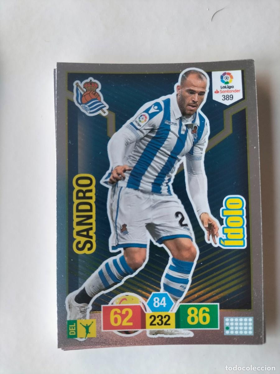 Cromos de F&uacute;tbol: 1 CROMO FICHA PANINI ADRENALYN TEMPORADA 18-19 2018-2019 REAL SOCIEDAD 389 SANDRO ( IDOLO