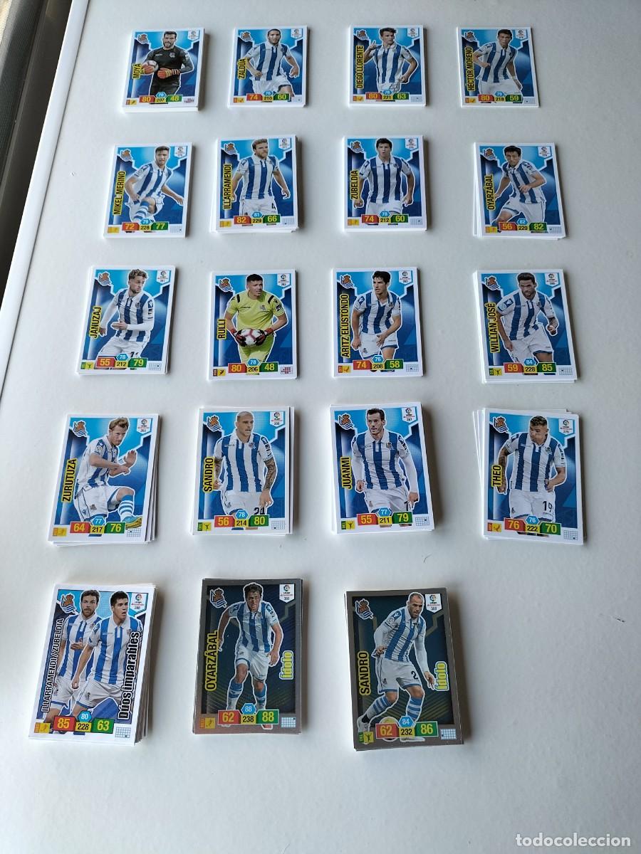 Cromos de F&uacute;tbol: LOTE 19 cromos Adrenalyn 2018-2019 18-19 Real Sociedad ( incluye especiales