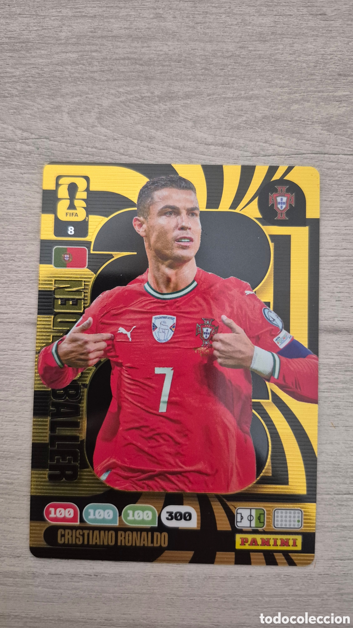 Cromos de F&uacute;tbol: N&deg;8 Golden Baller Cristiano Ronaldo FIFA World Cup 2026