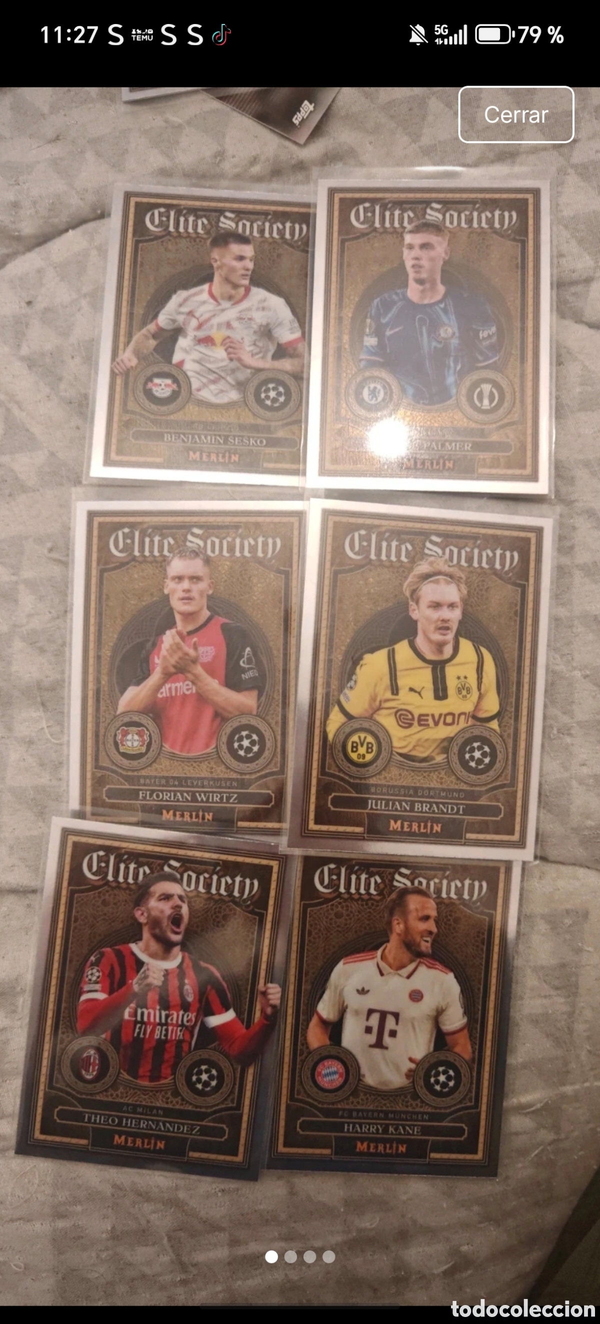 Cromos de F&uacute;tbol: Lote 6 Elite Society Merlin