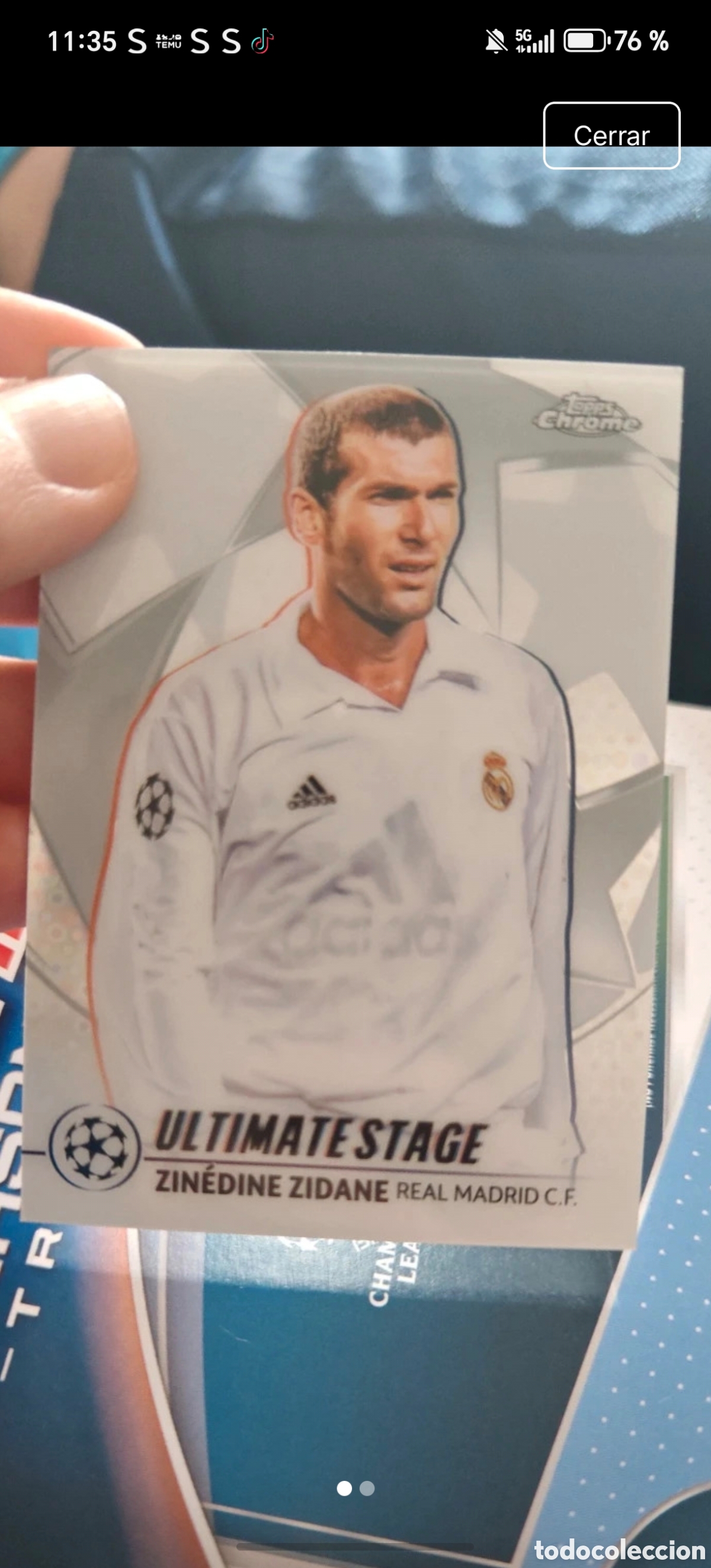 Cromos de F&uacute;tbol: Zidane Ultimate Stage Real Madrid