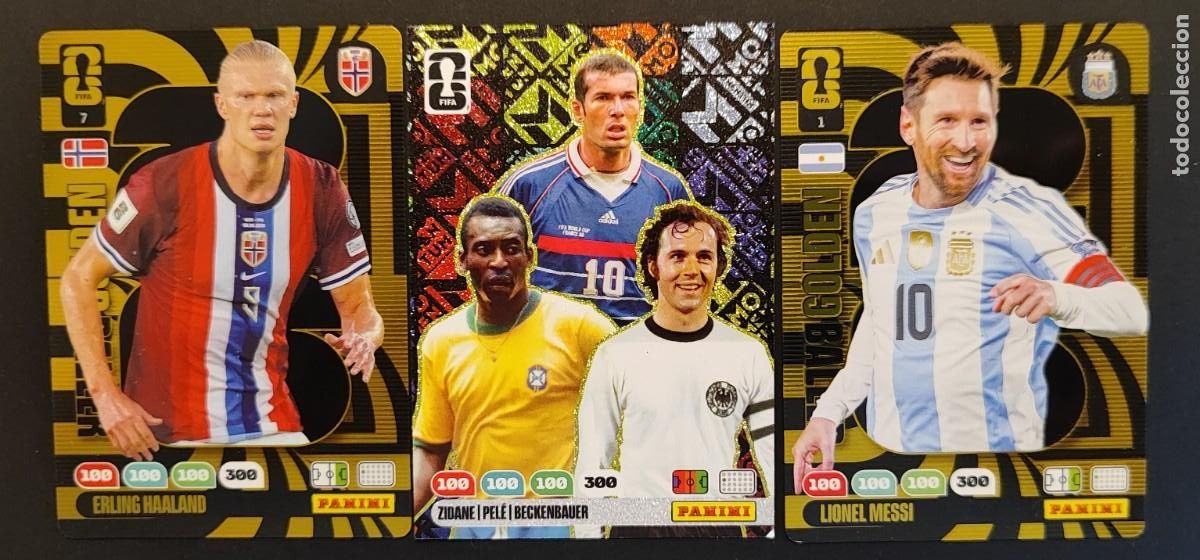 Cartes &agrave; collectionner de Football: ADRENALYN XL FIFA WORLD CUP 2026 LOTE DE 3 CARDS GOLDEN BALLER/MOMENTUM # PANINI