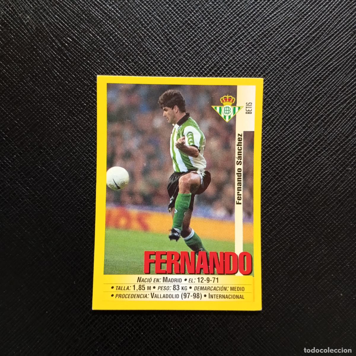 Cromos de F&uacute;tbol: 204 FERNANDO REAL BETIS PANINI 1999 2000 CROMO FUTBOL LIGA 99 00 SIN PEGAR - A183 PG109