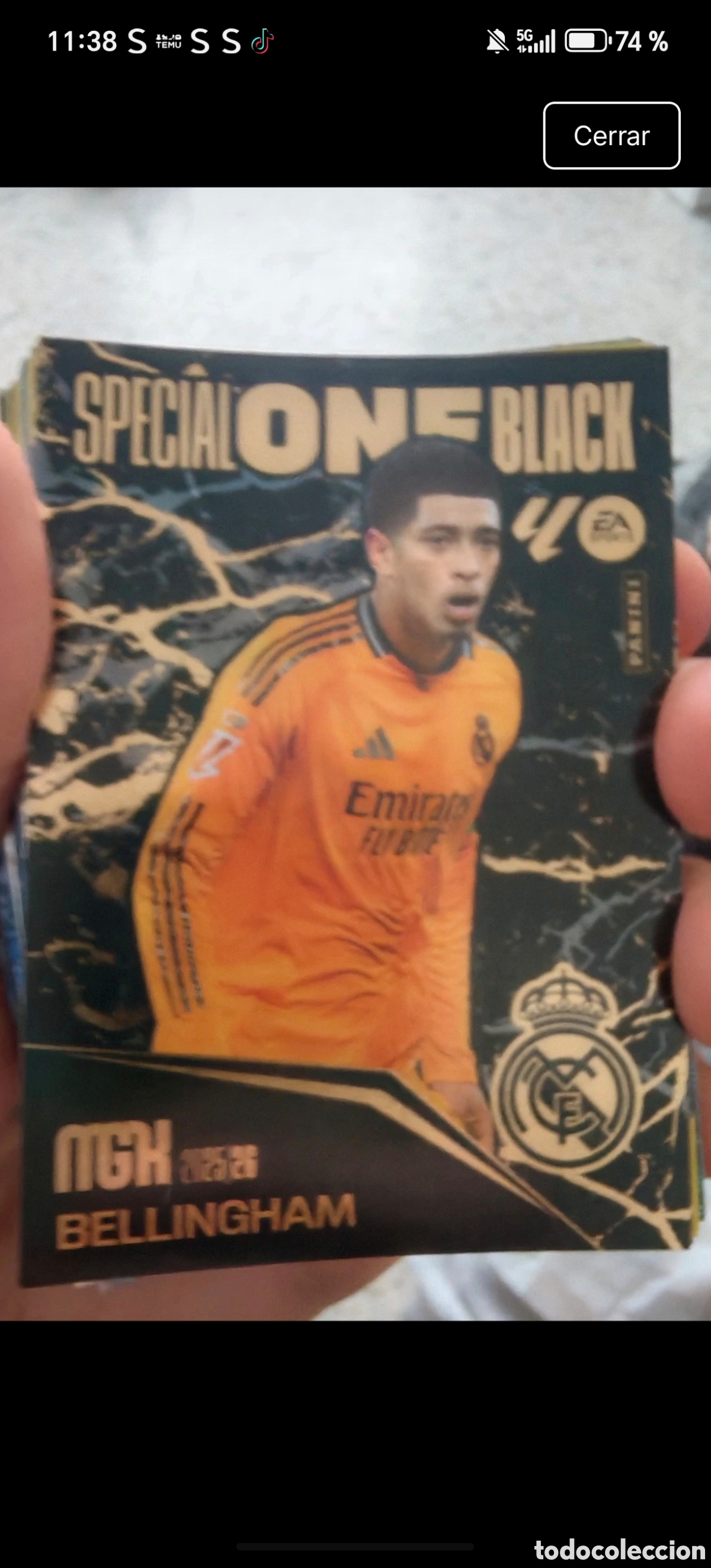 Cromos de F&uacute;tbol: Bellingham Special One Black Real Madrid
