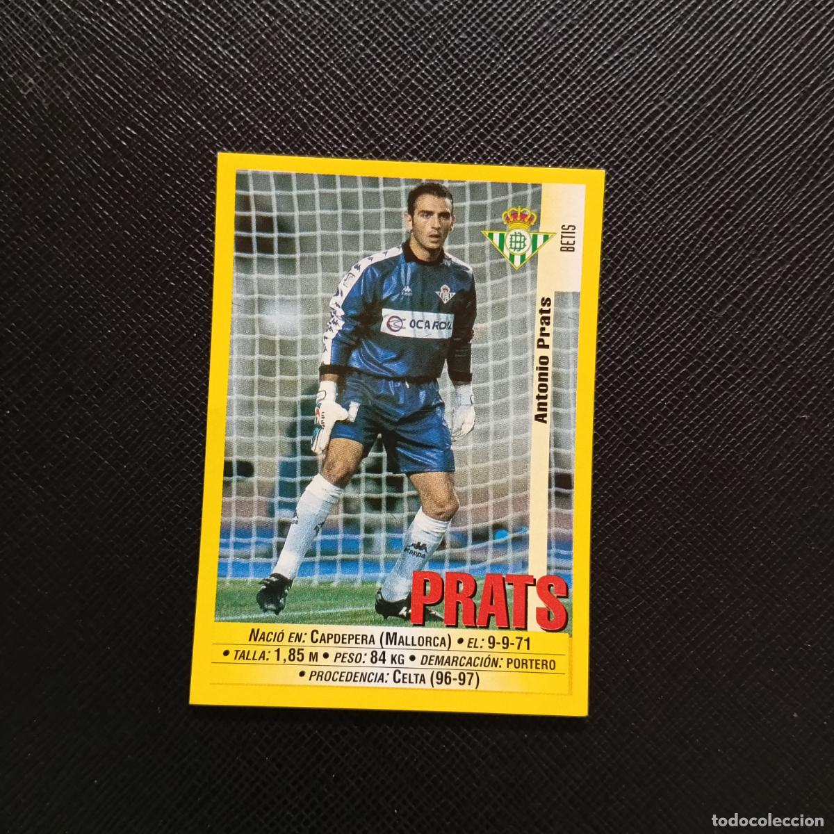 Cromos de F&uacute;tbol: 192 PRATS REAL BETIS PANINI 1999 2000 CROMO FUTBOL LIGA 99 00 SIN PEGAR - A183 PG109