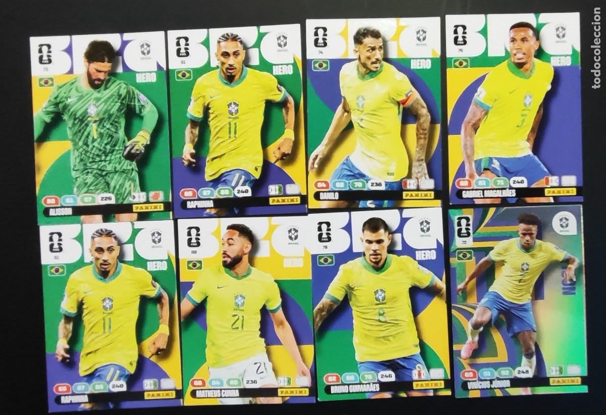 Fu&szlig;ball-Sticker: ADRENALYN XL FIFA WORLD CUP 2026 LOTE DE 8 CARTAS DE BRASIL # PANINI