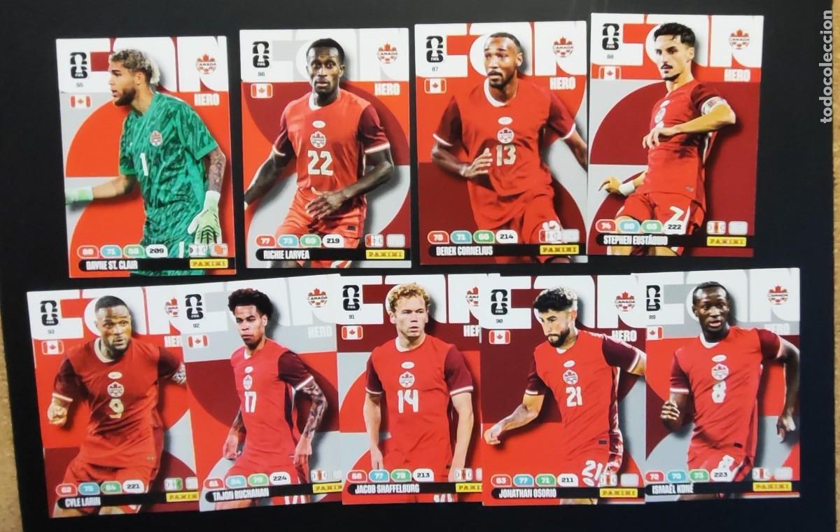 Fu&szlig;ball-Sticker: ADRENALYN XL FIFA WORLD CUP 2026 LOTE DE 9 CARTAS DE CANADA # PANINI