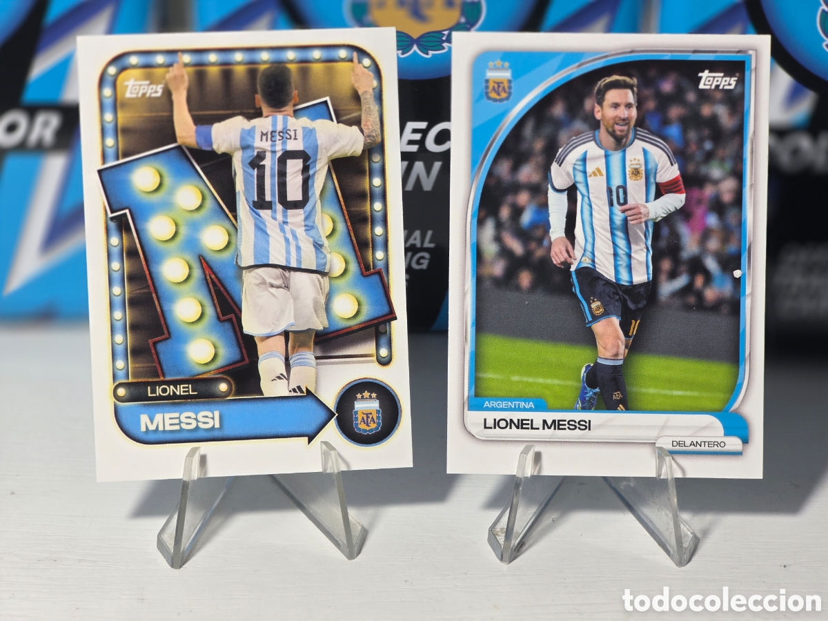 Cromos de Futebol: Lote x2 Lionel Messi Topps Argentina Collector Tin