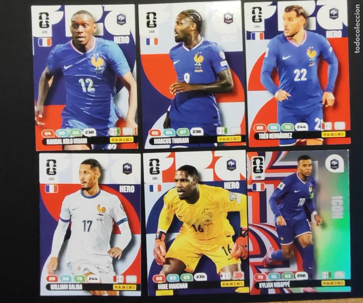 Cromos de F&uacute;tbol: ADRENALYN XL FIFA WORLD CUP 2026 LOTE DE 6 CARTAS DE FRANCIA # PANINI