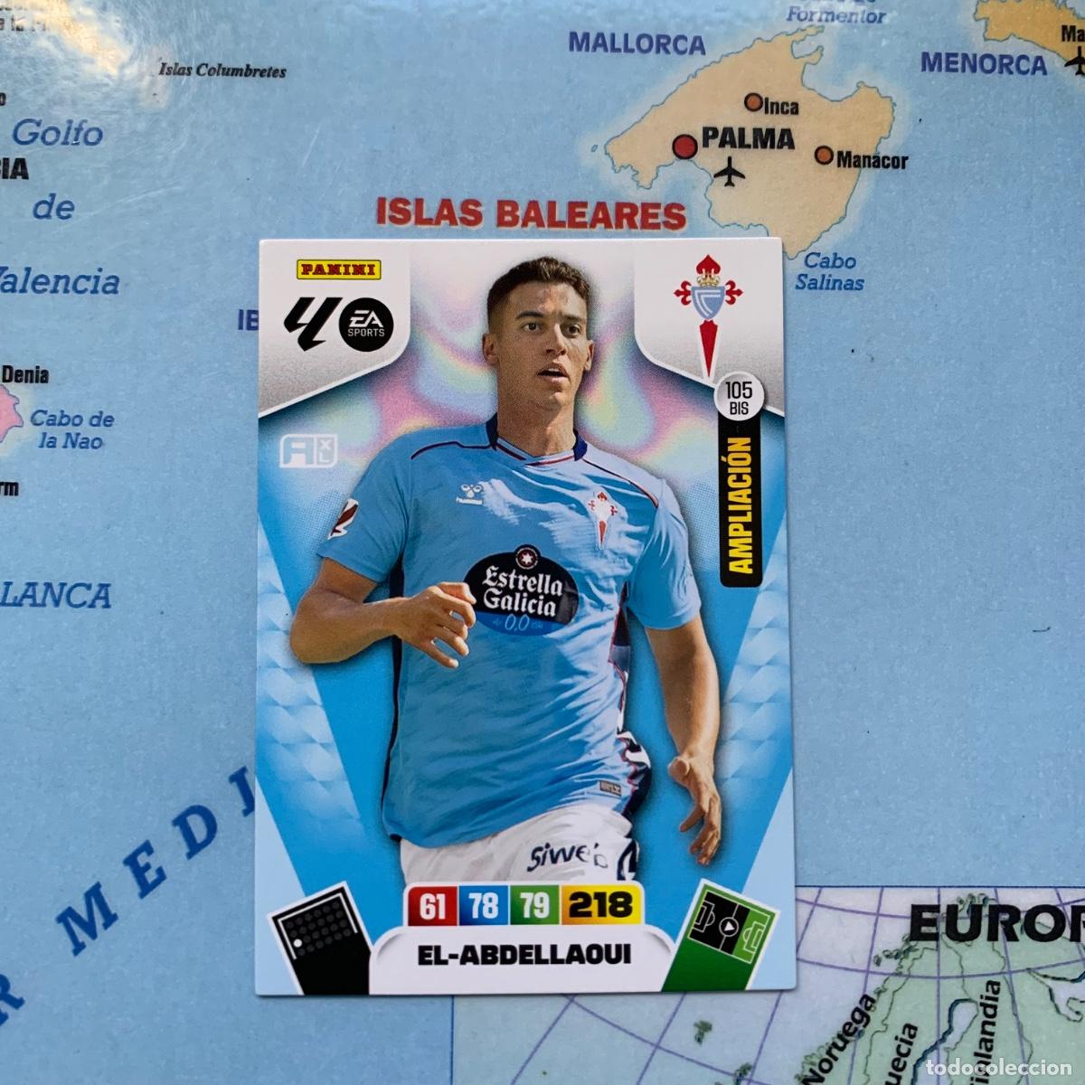 Cromos de F&uacute;tbol: El-Abdellaoui ampliacion n&uacute;mero 105 Bis del Celta cromo adrenalyn XL 25-26 2025-2026