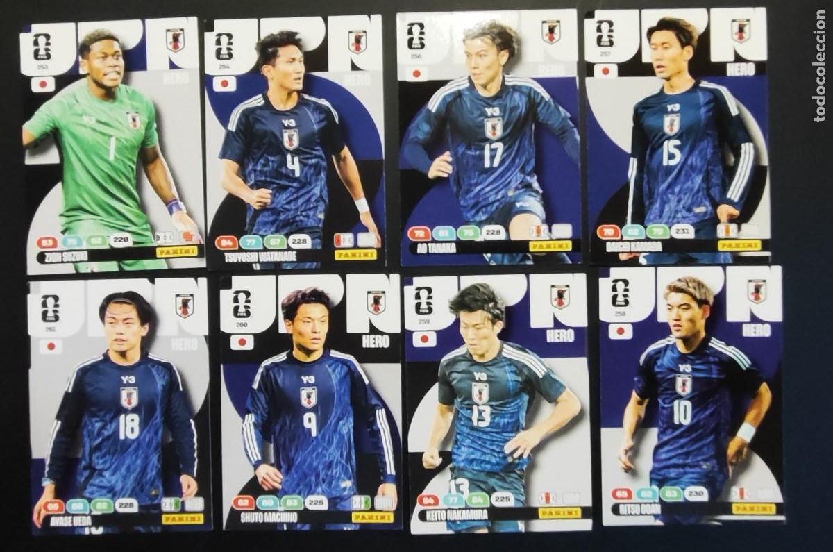 Cromos de F&uacute;tbol: ADRENALYN XL FIFA WORLD CUP 2026 LOTE DE 8 CARTAS JAPON # PANINI