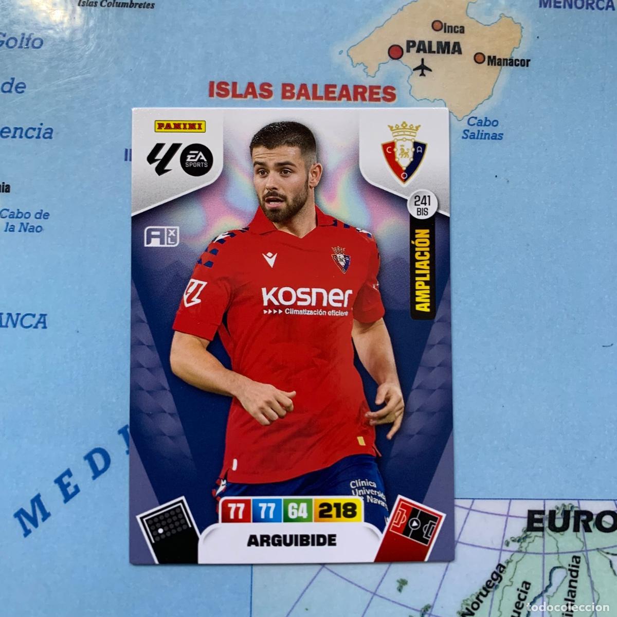 Cromos de F&uacute;tbol: Arguibide ampliacion n&uacute;mero 241 Bis Del Osasuna cromo adrenalyn XL 25-26 2025-2026