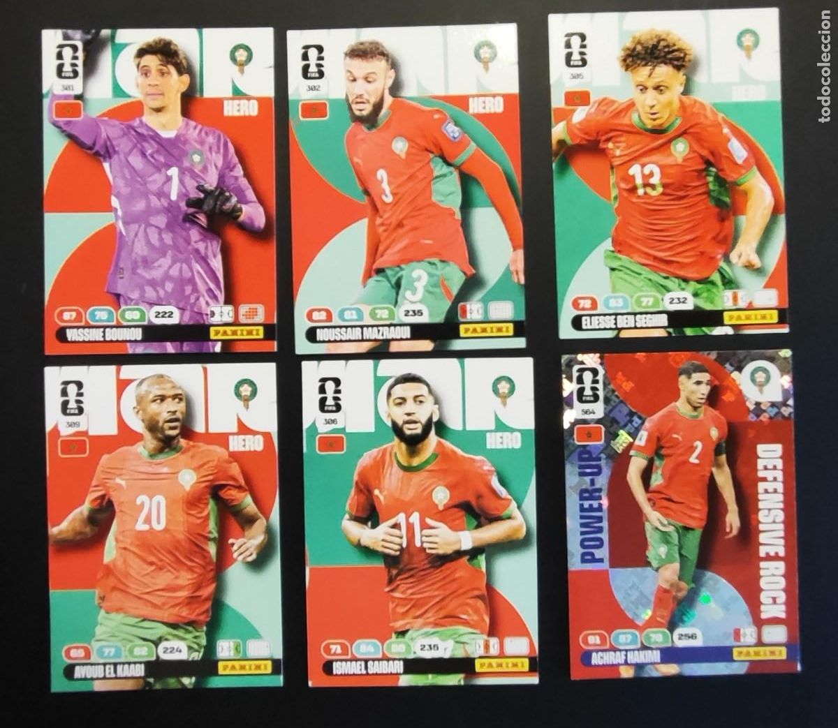 Cartes &agrave; collectionner de Football: ADRENALYN XL FIFA WORLD CUP 2026 LOTE DE 6 CARTAS MARRUECOS # PANINI