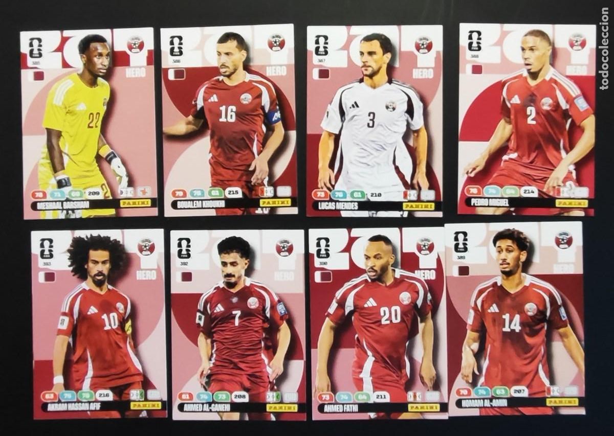 Cromos de Futebol: ADRENALYN XL FIFA WORLD CUP 2026 LOTE DE 8 CARTAS QATAR # PANINI