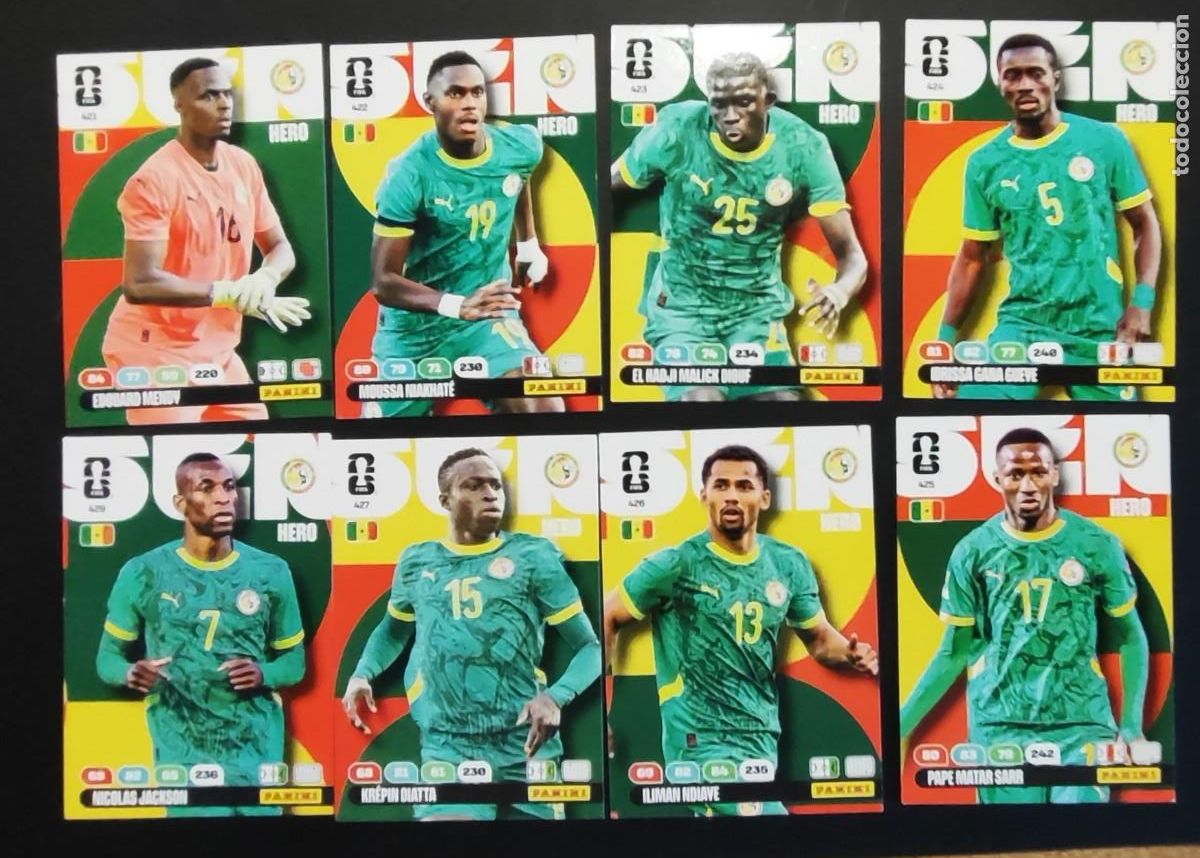 Cromos de Futebol: ADRENALYN XL FIFA WORLD CUP 2026 LOTE DE 8 CARTAS SENEGAL # PANINI