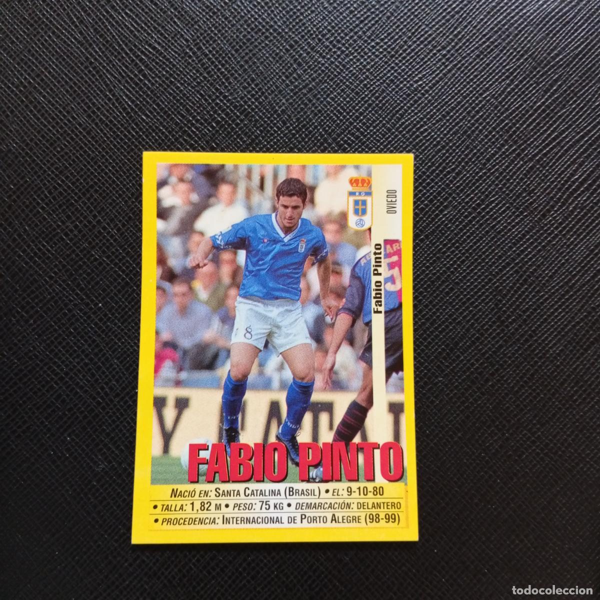 Cromos de F&uacute;tbol: 263 FABIO PINTO OVIEDO PANINI 1999 2000 CROMO FUTBOL LIGA 99 00 SIN PEGAR - A183 PG163