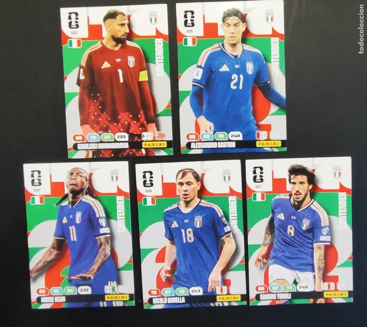 Cromos de Futebol: ADRENALYN XL FIFA WORLD CUP 2026 LOTE DE 5 CARTAS DE ITALIA # PANINI