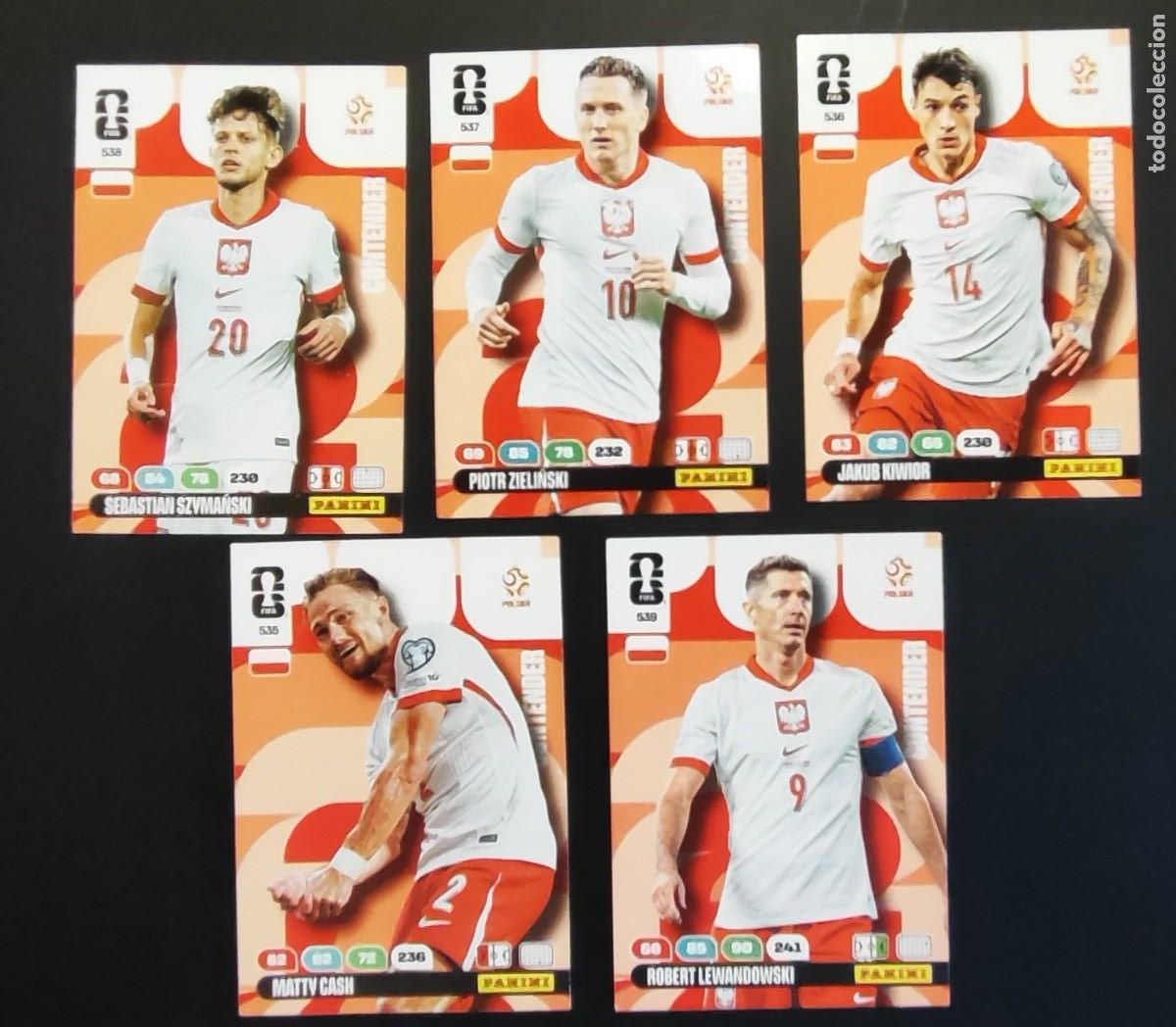 Cromos de Futebol: ADRENALYN XL FIFA WORLD CUP 2026 LOTE DE 5 CARTAS DE POLONIA # PANINI