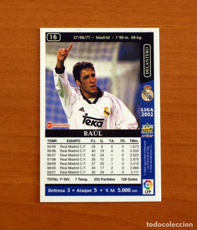 Cartes &agrave; collectionner de Football: Real Madrid - N&ordm; 16 Ra&uacute;l - Mundicromo Las Fichas de la Liga 2001-2002, 01-02