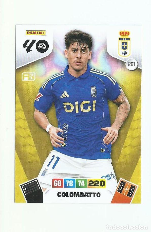 Cromos de F&uacute;tbol: ADRENALYN 2025/2026 261 COLOMBATTO OVIEDO , NUEVO PERFETCO