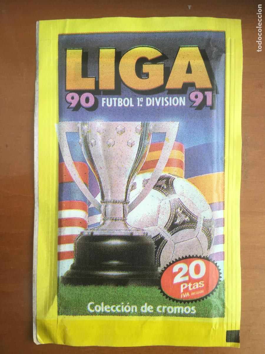Cromos de Futebol: liga 90 91 1990 1991 ediciones este sobre de cromos sin abrir cerrado