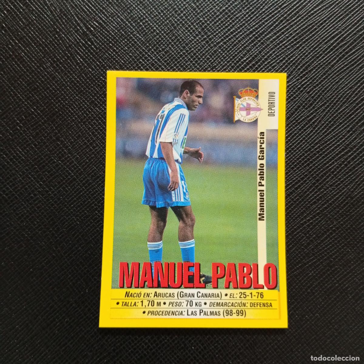 Cromos de F&uacute;tbol: 98 MANUEL PABLO DEPORTIVO PANINI 1999 2000 CROMO FUTBOL LIGA 99 00 SIN PEGAR - A183 PG451
