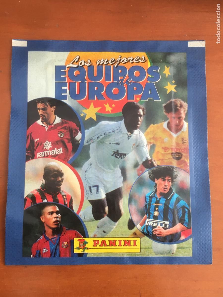 Cromos de F&uacute;tbol: los mejores equipos de europa panini SOBRE DE CROMOS SIN ABRIR