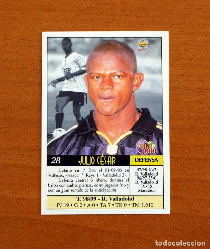 Figurine di Calcio: Real Madrid - N&ordm; 28, Julio C&eacute;sar - Mundicromo Las Fichas de la Liga 1999-2000, 99-00 -Mundi Cromo