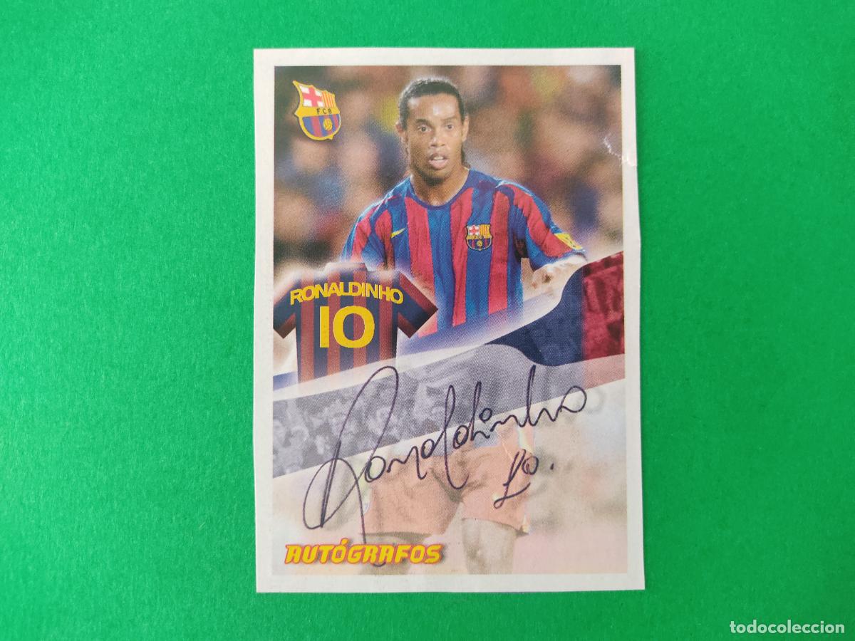 Cromos de F&uacute;tbol: CROMO FUTBOL RONALDINHO F.C. BARCELONA RECORTADO N&ordm; 101 ALBUM SUPER BAR&Ccedil;A 2005-2006/05-06 PANINI