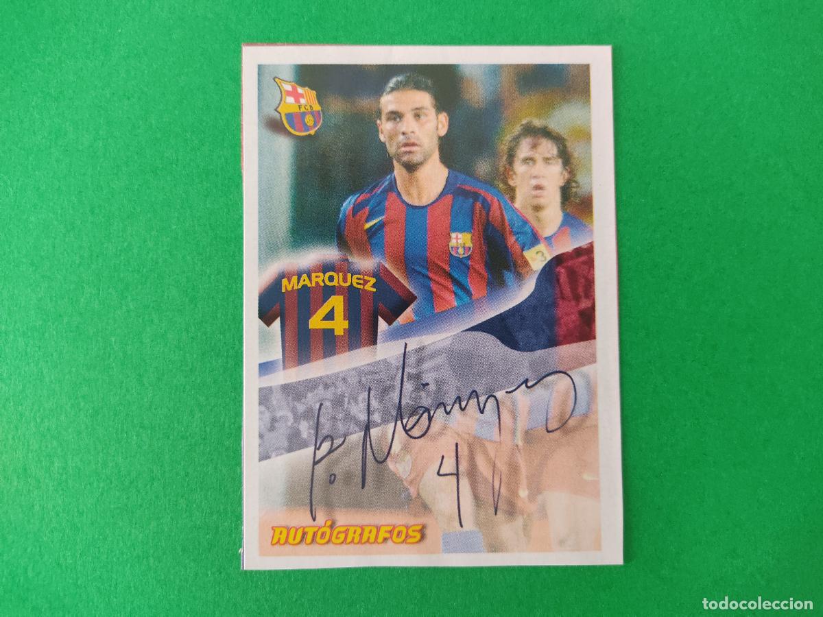 Cromos de F&uacute;tbol: CROMO FUTBOL MARQUEZ F.C. BARCELONA RECORTADO N&ordm; 95 ALBUM SUPER BAR&Ccedil;A 2005-2006/05-06 PANINI