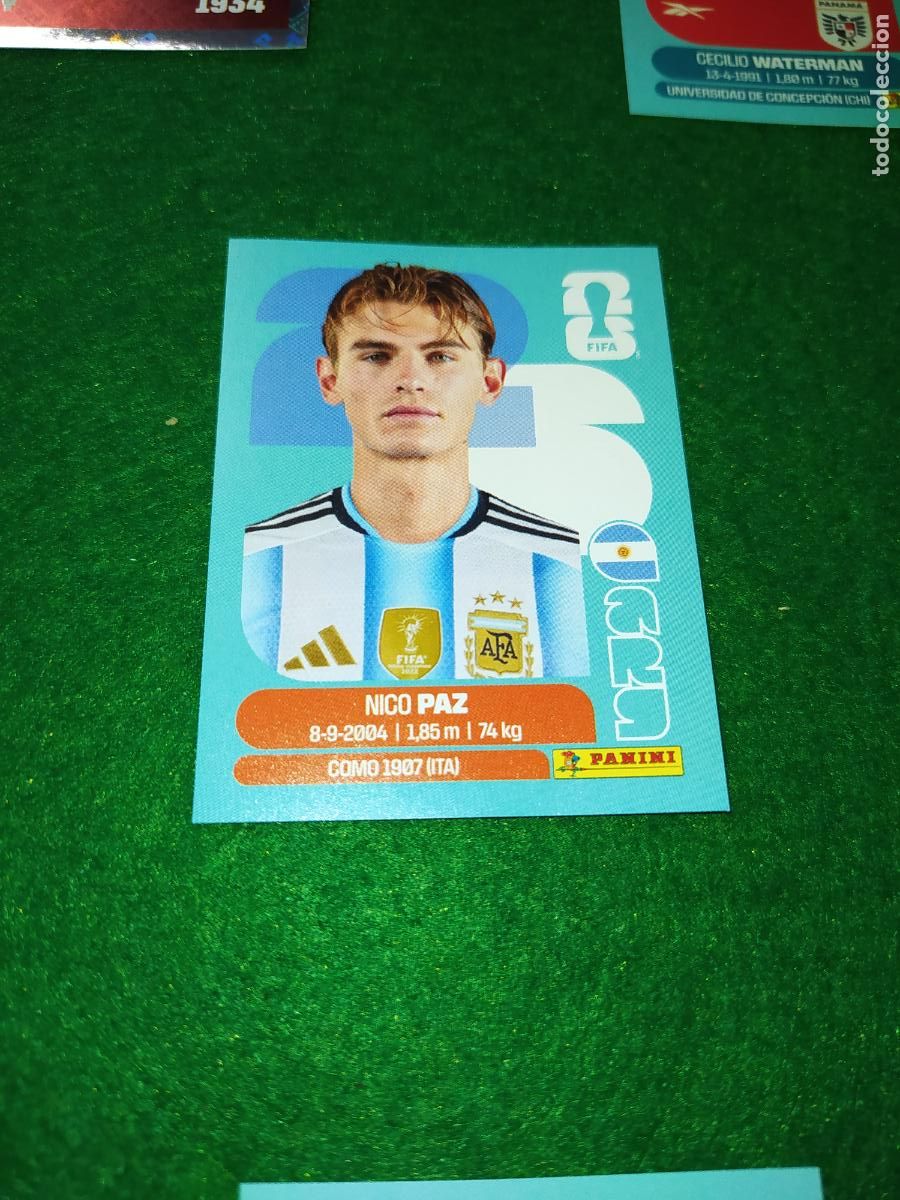Cartes &agrave; collectionner de Football: OFFICIAL STICKER COLLECTION WORLD CUP 2026 - ARGENTINA N&ordm; 14 NICO PAZ ROOKIE