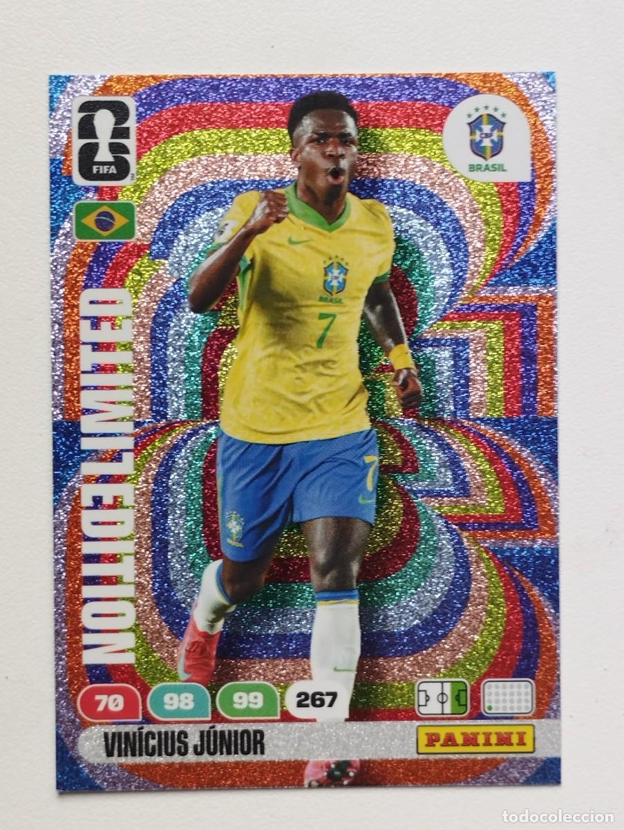 Cromos de F&uacute;tbol: CROMO CARD ADRENALYN MUNDIAL WORLD CUP 2026 LIMITED EDITION VINICIUS JUNIORS VINI BRASIL
