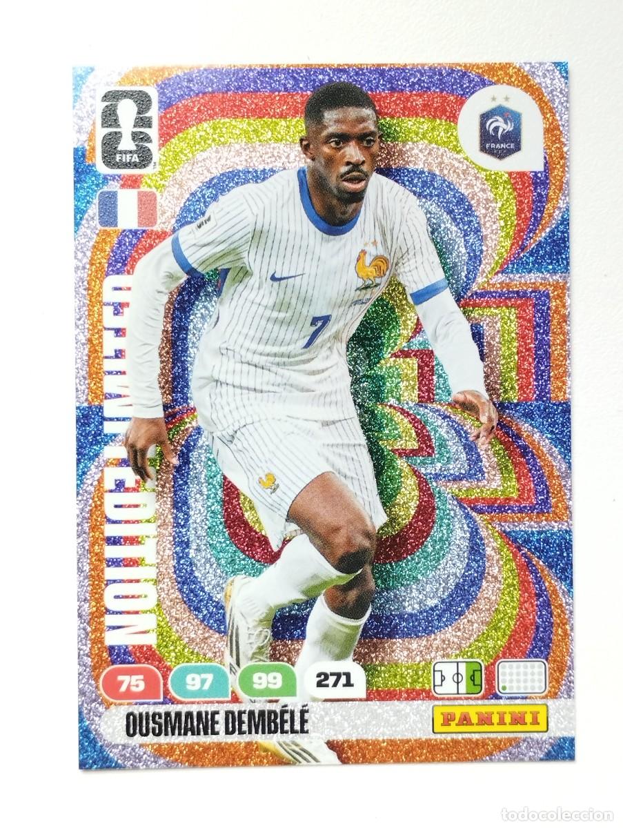Cromos de F&uacute;tbol: CROMO CARD ADRENALYN MUNDIAL WORLD CUP 2026 LIMITED EDITION OUSMANE DEMBELE FRANCIA