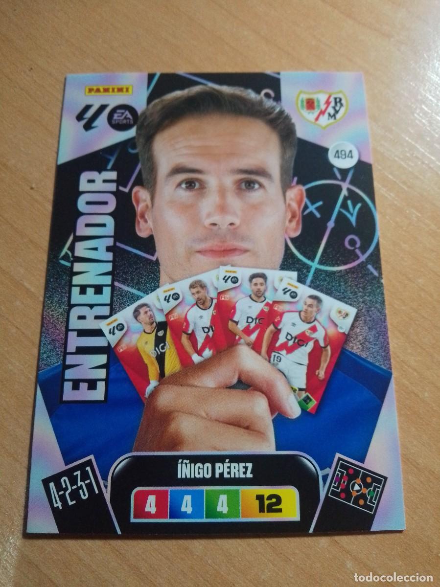 Cromos de F&uacute;tbol: 494 &Iacute;&Ntilde;IGO P&Eacute;REZ ENTRENADOR DEL RAYO VALLECANO 25 26 ADRENALYN XL 2025 2026
